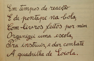 Manuscrito original A Minha Escola