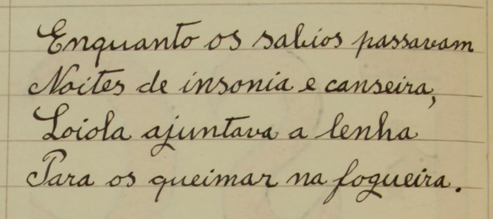 Manuscrito original Enquanto os Sábios